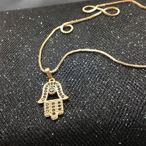 18k Gold Filled Hamsa Necklace